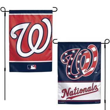 Wincraft MLB Washington Nationals Flag12x18 Garden Style 2 Sided Flag, Team Colors, One Size
