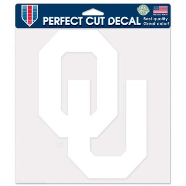 WinCraft Oklahoma Sooners 8x8 White Team Logo Decal, 8"x8