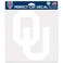 WinCraft Oklahoma Sooners 8x8 White Team Logo Decal, 8"x8