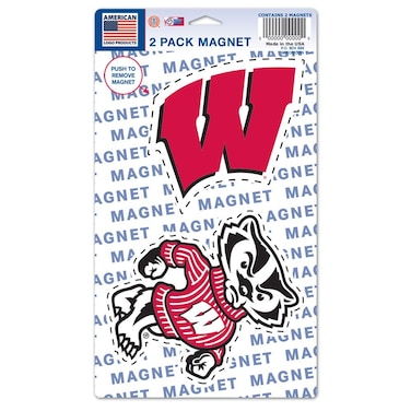 NCAA University of Wisconsin WCR11432215 Magnets (2 Pack), 5" x 9