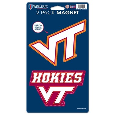Wincraft NCAA Virginia Tech WCR29073014 Magnets (2 Pack), 5" x 9