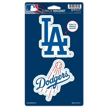 WinCraft MLB Los Angeles Dodgers WCR62489014 Magnets (2 Pack), 5" x 9
