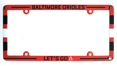 MLB Baltimore Orioles License Plate with Full Color Frame