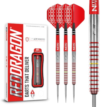 RED DRAGON Richie Burnett 23 g Professional Tungsten Darts Set with Flights and Stems