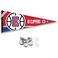 Los Angeles Clippers Pennant Flag and Wall Tack Pads Mounts