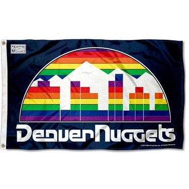 WinCraft Denver Nuggets Retro Vintage Throwback Skyline Outdoor Large Grommet Flag