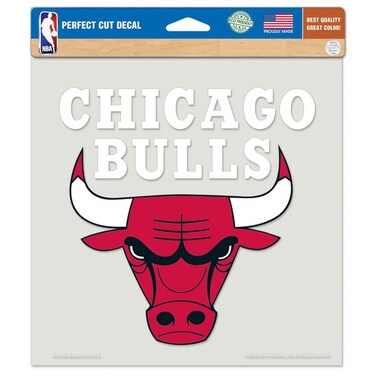 NBA Chicago Bulls Die-Cut Color Decal, 8"x8", Team Color