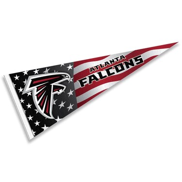 WinCraft Atlanta Falcons Nation USA Americana Stars and Stripes Pennant Banner Flag