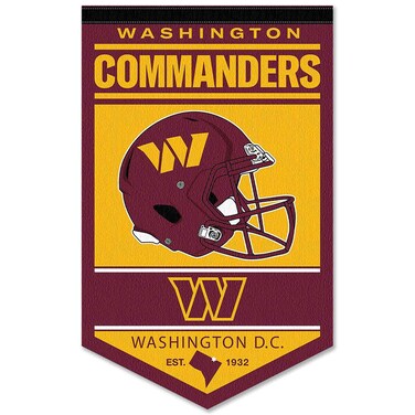 WinCraft Washington Commanders Heritage History Banner Pennant