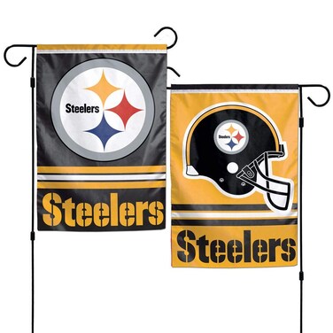 WinCraft NFL Pittsburgh Steelers 2-Sided Garden Flag, 12 x 18-inches