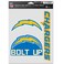 Wincraft NFL Los Angeles Chargers Decal Multi Use Fan 3 Pack, Team Colors, One Size