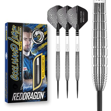 RED DRAGON Luke Humphries TX1 22 Gram Premium Tungsten Darts Set with Flights and Stems