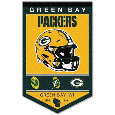 WinCraft Green Bay Packers Heritage History Banner Pennant