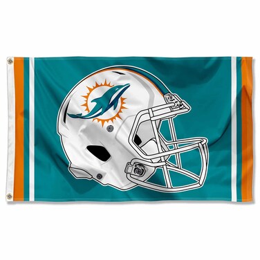 WinCraft Miami Dolphins New Helmet Grommet Pole Flag