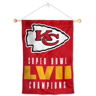 Kansas City Chiefs Super Bowl LVII 2022 2023 Champions Banner Window Wall Hanging Flag with Suction Cup