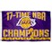 WinCraft Los Angeles Lakers 17 Time Champions Outdoor Large Grommet Banner Flag
