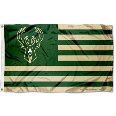 WinCraft Milwaukee Bucks Americana Stripes Nation 3x5 Flag