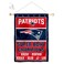 New England Patriots 6 Time Champions Banner Window Wall Hanging Flag with Suction Cup