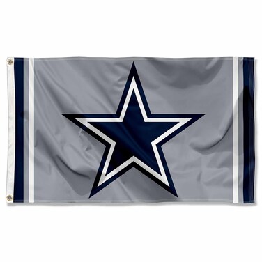 WinCraft Cowboys Metallic Silver Flag