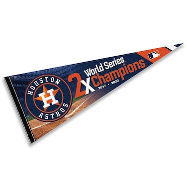 WinCraft Houston Astros 2 Time Champions Pennant Flag