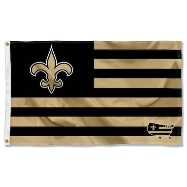 WinCraft New Orleans Saints USA American Nation Stripes 3x5 Grommet Flag
