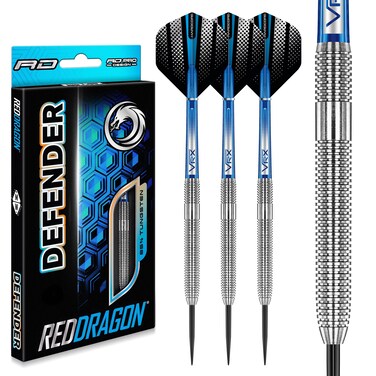 RED DRAGON Defender 22g Tungsten Darts Set with Flights and Stems
