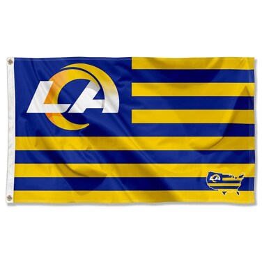 WinCraft Los Angeles Rams USA American Nation Stripes 3x5 Grommet Flag