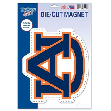 WinCraft NCAA Auburn University 36186010 Die Cut Logo Magnet, Small, Black