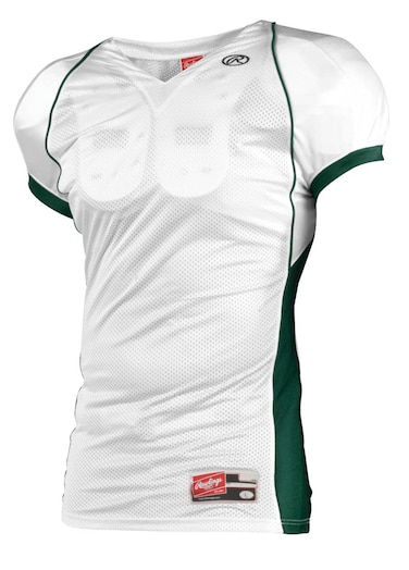Rawlings Boys' Yfjukf Football Jersey (white/Dark Green, Large)