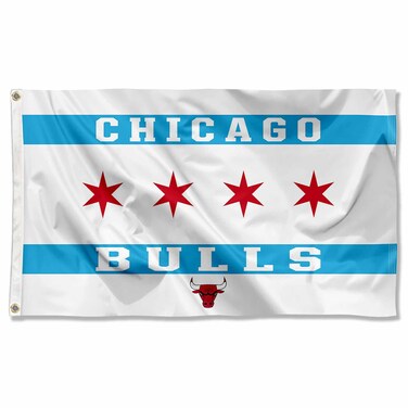 WinCraft Chicago Bulls City of Chicago Indoor Outdoor Flag Banner