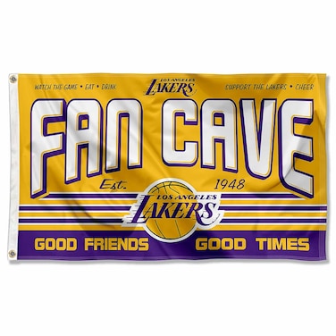 WinCraft Los Angeles Lakers Fan Man Cave Banner Flag