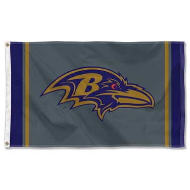 WinCraft Baltimore Ravens Blackout Sideline Flag Outdoor Indoor 3x5 Foot Banner