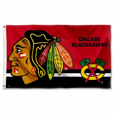 WinCraft Chicago Blackhawks Logo Insignia 3x5 Feet Banner Flag