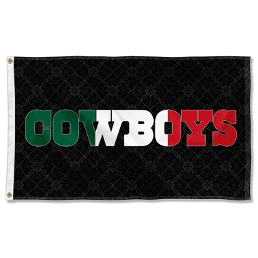 WinCraft Dallas Cowboys Mexico Mexican Colors Flag Outdoor Indoor 3x5 Foot Banner