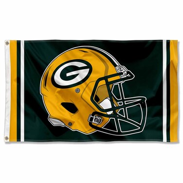 WinCraft Green Bay Packers New Helmet Grommet Pole Flag
