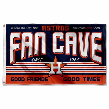 WinCraft Houston Astros Fan Man Cave Banner Flag