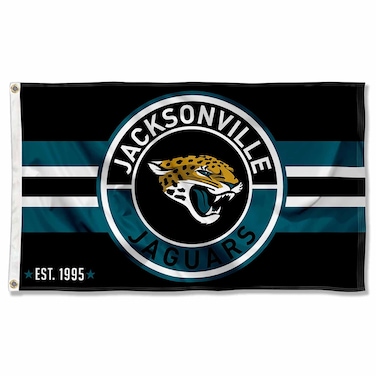 WinCraft Jacksonville Jaguars Patch Button Circle Logo Flag Large 3x5 Banner