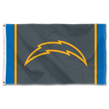 WinCraft Los Angeles Chargers Blackout Sideline Flag Outdoor Indoor 3x5 Foot Banner