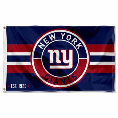 WinCraft New York Giants Patch Button Circle Logo Flag Large 3x5 Banner