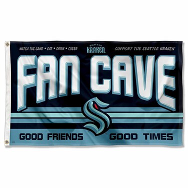 WinCraft Seattle Kraken Fan Man Cave Banner Flag