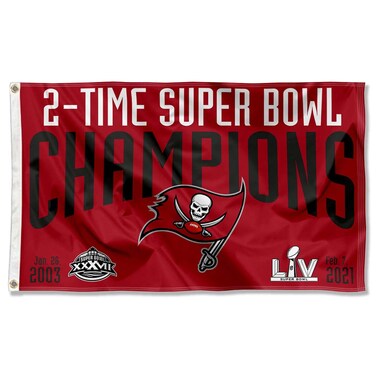 WinCraft Tampa Bay Buccaneers 2 Time Champions 3x5 Flag
