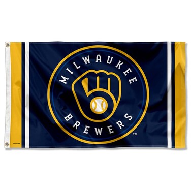WinCraft Milwaukee Brewers Circle 3x5 Foot Grommet Banner Flag