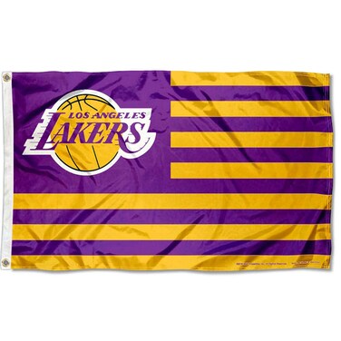 WinCraft Los Angeles Lakers Americana Stripes Nation 3x5 Flag