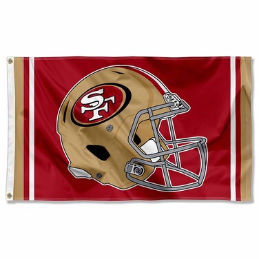 WinCraft 49ers New Helmet Grommet Pole Flag