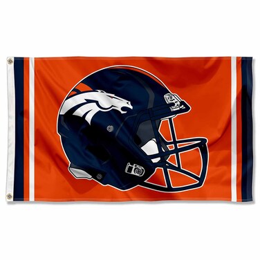 WinCraft Denver Broncos New Helmet Grommet Pole Flag