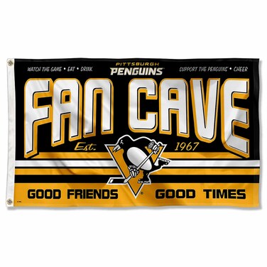WinCraft Pittsburgh Penguins Fan Man Cave Banner Flag