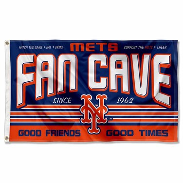 WinCraft New York Mets Fan Man Cave Banner Flag