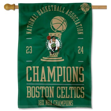 WinCraft Boston Celtics 2023 2024 18x Finals NBA Champions House Banner Flag