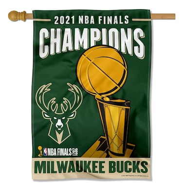 WinCraft Milwaukee Bucks 2021 Finals Champions House Banner Flag