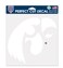NCAA University of Iowa Hawkeyes 8 x 8 inch White Perfect Cut Decal